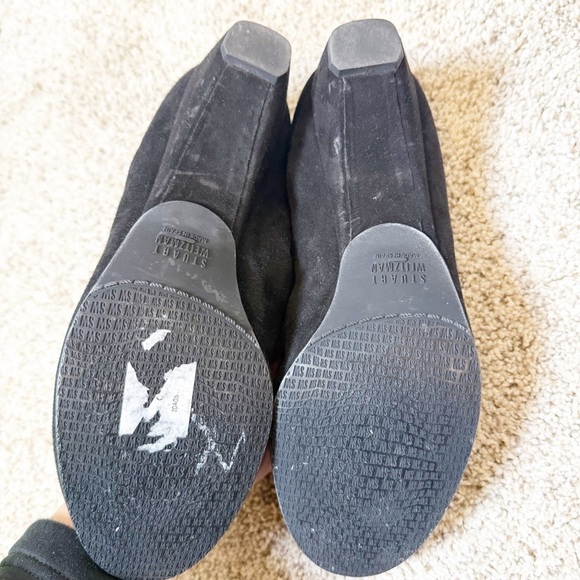 Stuart Weitzman Women’s Bowends Black Suede Pumps Heels Size 9.5 - Picture 7 of 9